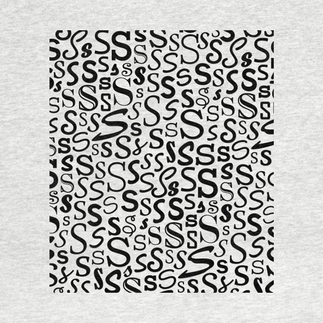 S - Typography (Black) by gillianembers